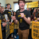 Young environmental activists occupy the office of Rep. Steny Hoyer (D-Maryland) the incoming majority leader, as they try to pressure Democratic support for a Green New Deal back in December 2018.